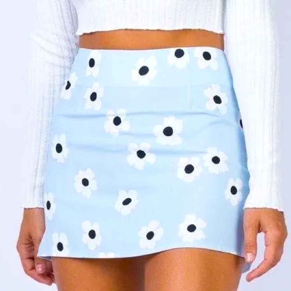 Princess Polly Shelly Mini Skirt Blue size 12